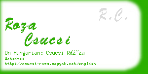 roza csucsi business card